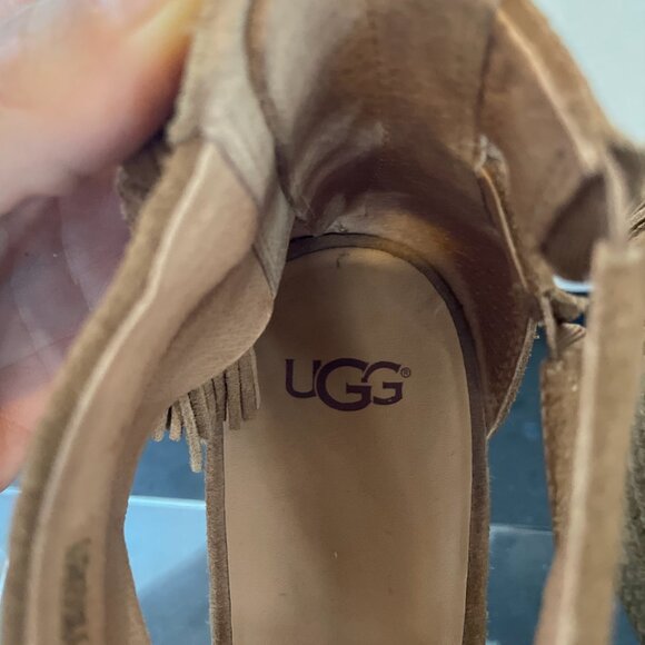 UGG Raquel Platform Espadrille Chestnut Sandal - Picture 6 of 6